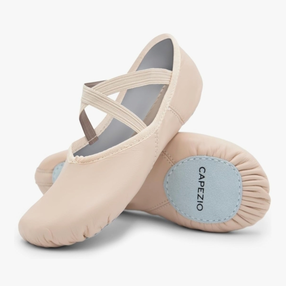 NIB Capezio Juliet Girls Leather Ballet Shoes Size 2.5M